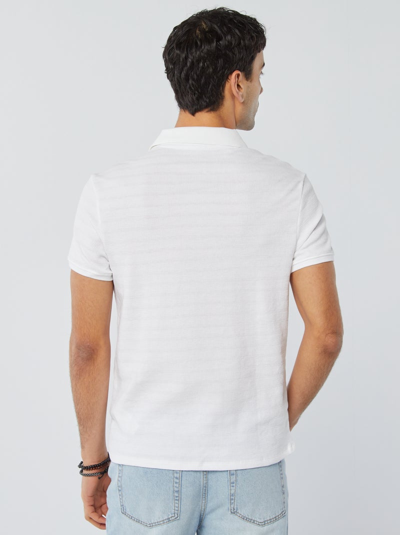 Polo en maille piquée Blanc - Kiabi