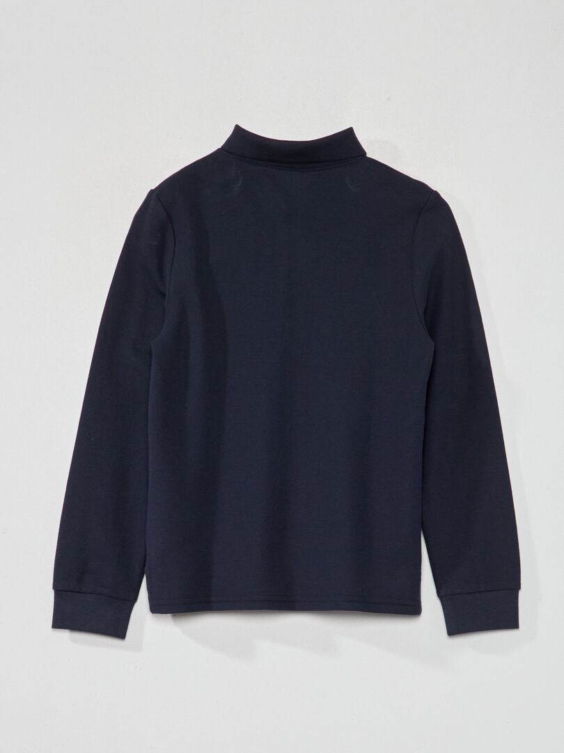 Polo en maille piquée Bleu - Kiabi