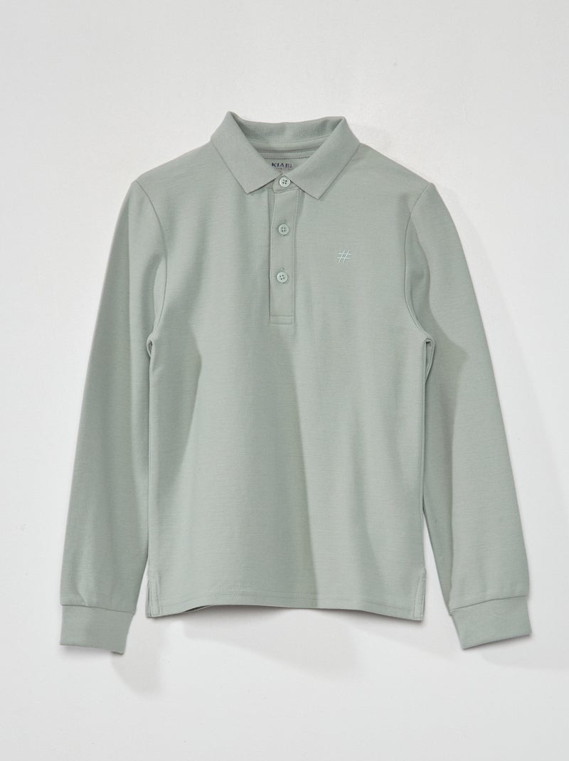 Polo en maille piquée Bleu - Kiabi