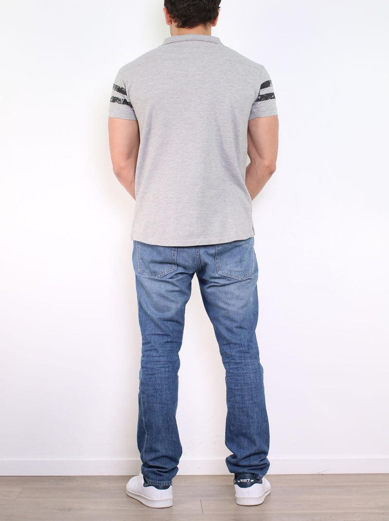 Polo en maille piquée Gris - Kiabi