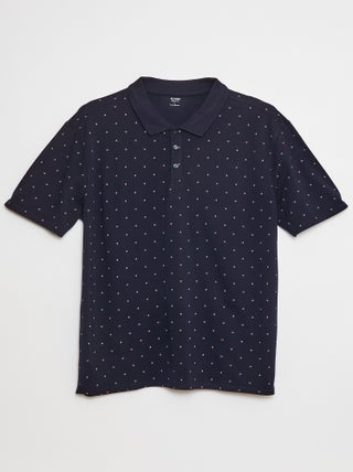 Polo en maille piquée imprimé