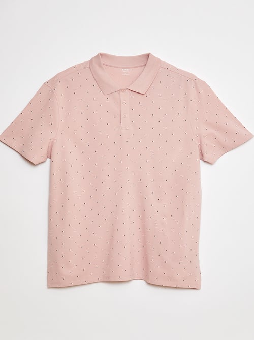 Polo en maille piquée imprimé - Kiabi