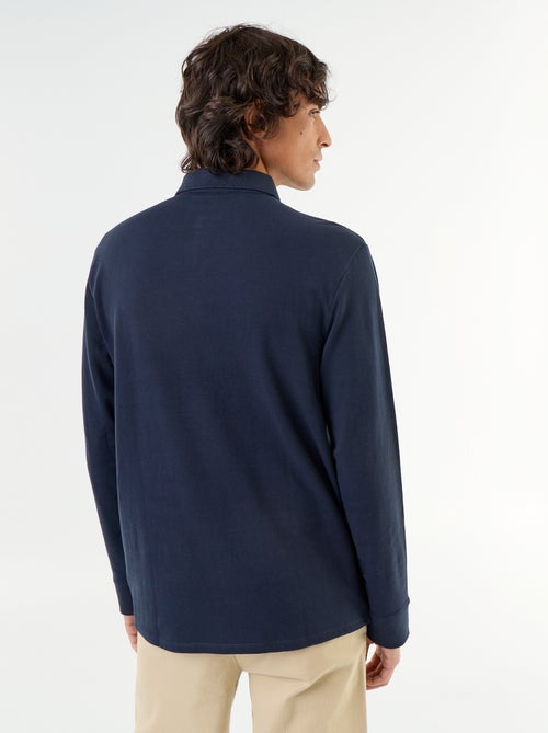 Polo en maille piquée manches longues - Kiabi Polo en maille piquée manches longues - Kiabi