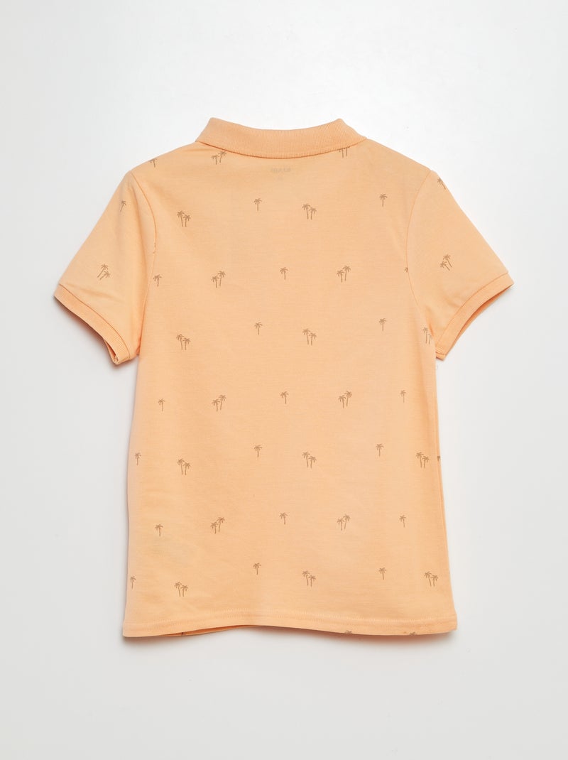 Polo en maille piquée ORANGE - Kiabi