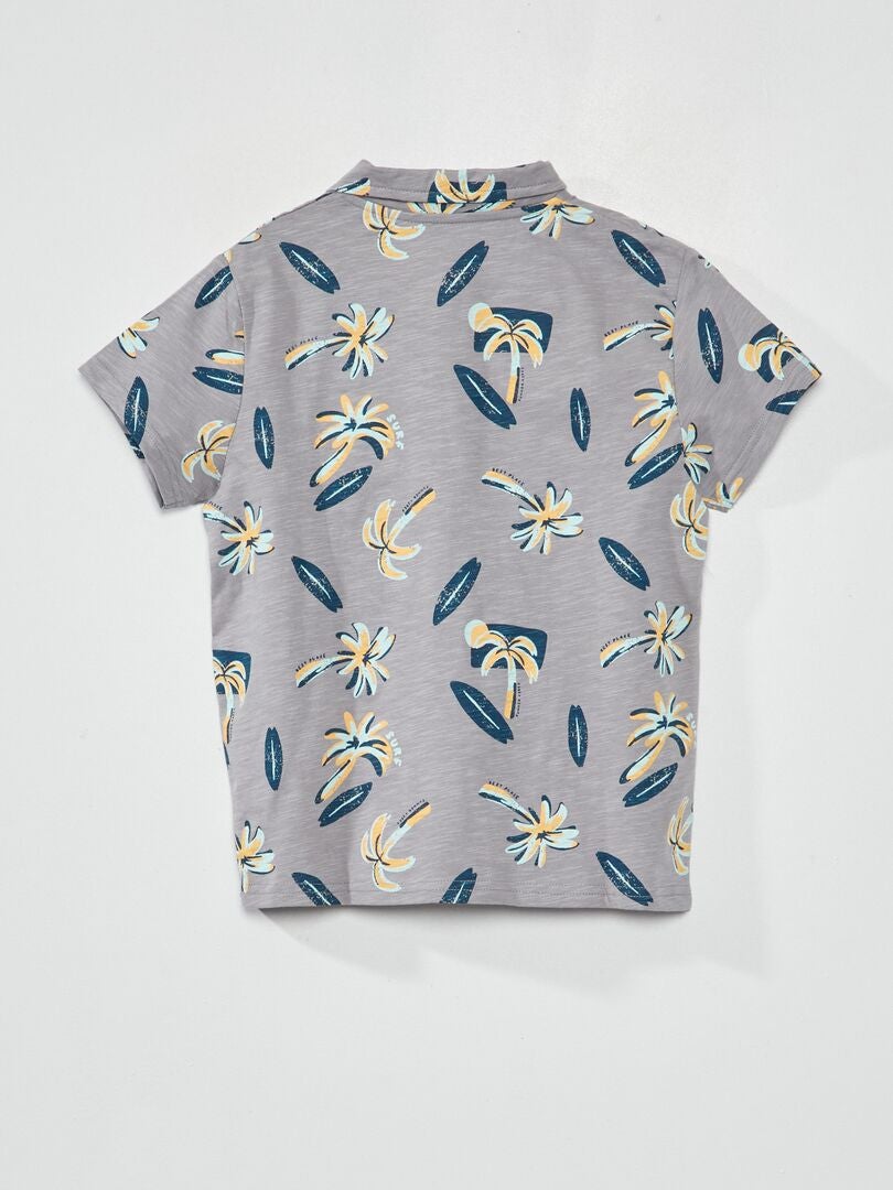 Pyjama Short Homme Harris Lewis - Taille 2XL, Coton, Motif Palmiers Kaki/gris - Neuf Avec étiquettes