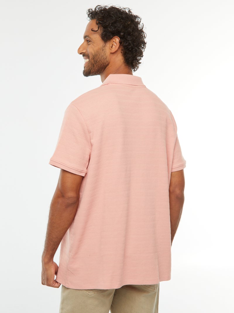 Polo en maille piquée Rose - Kiabi
