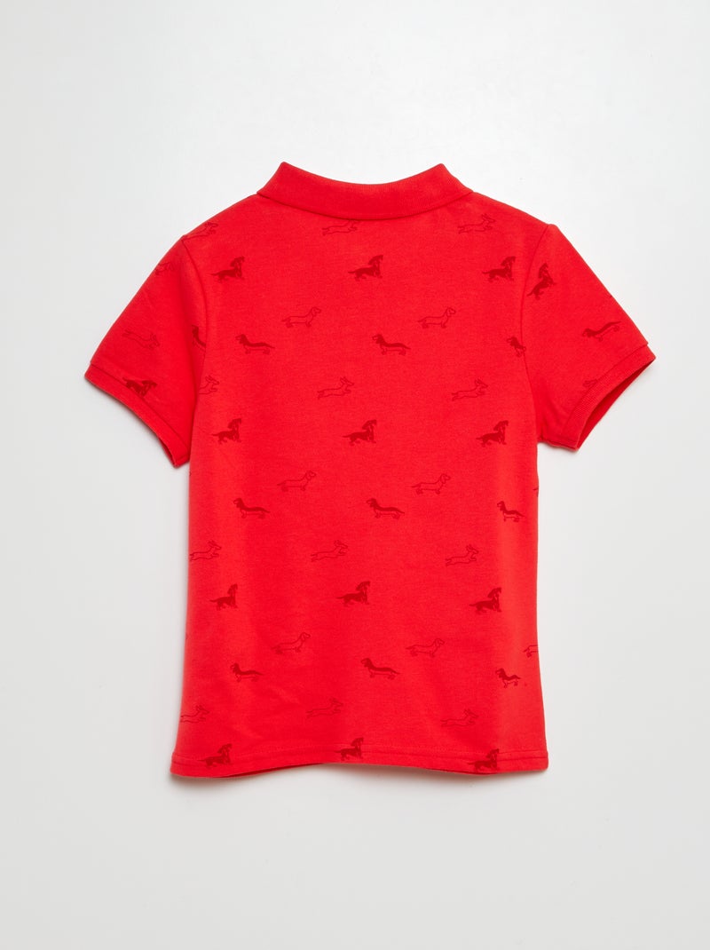 Polo en maille piquée ROUGE - Kiabi