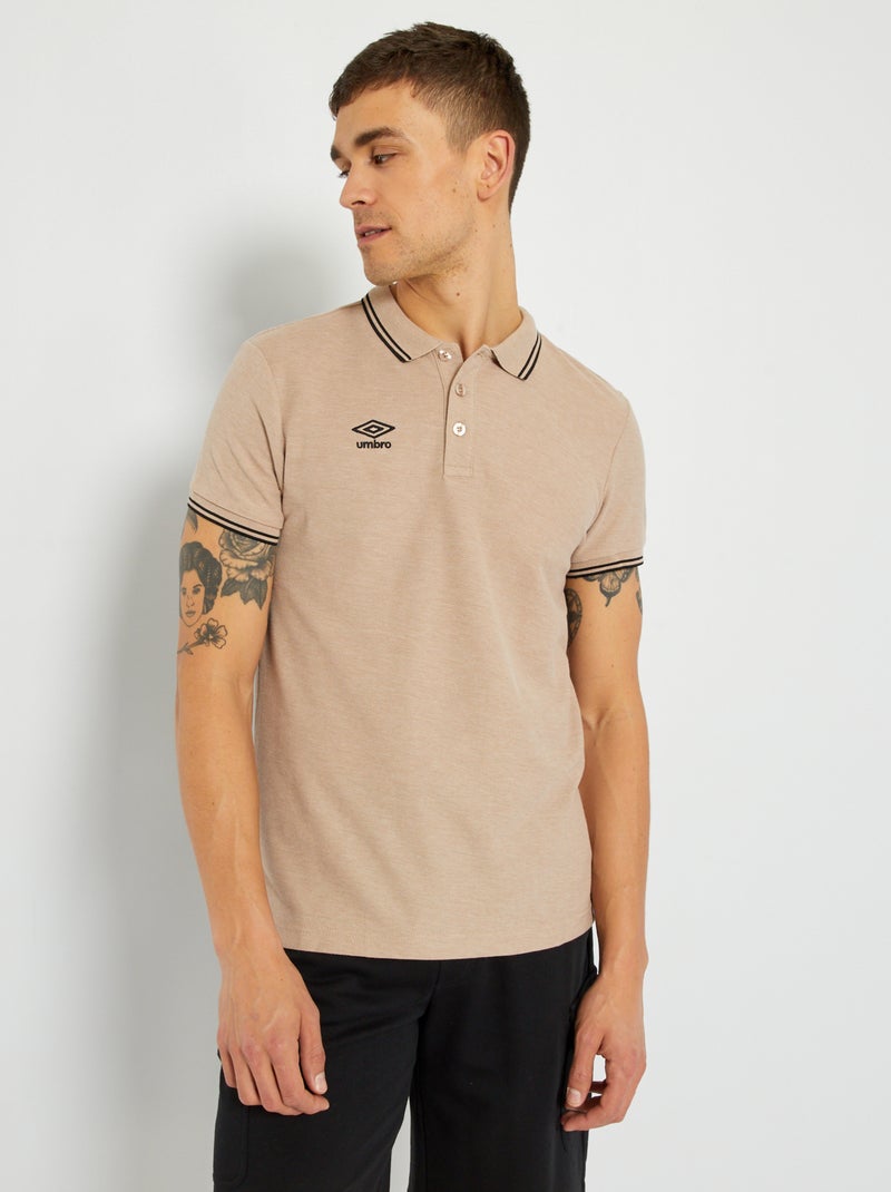 Polo en maille piquée 'Umbro' Camel - Kiabi