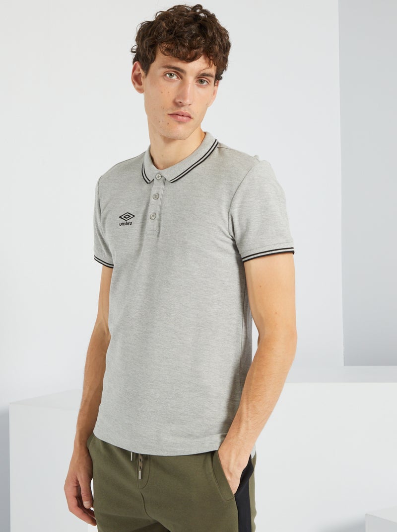 Polo en maille piquée 'Umbro' Gris clair - Kiabi
