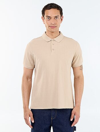 Polo à manches courtes homme en maille piquée uni