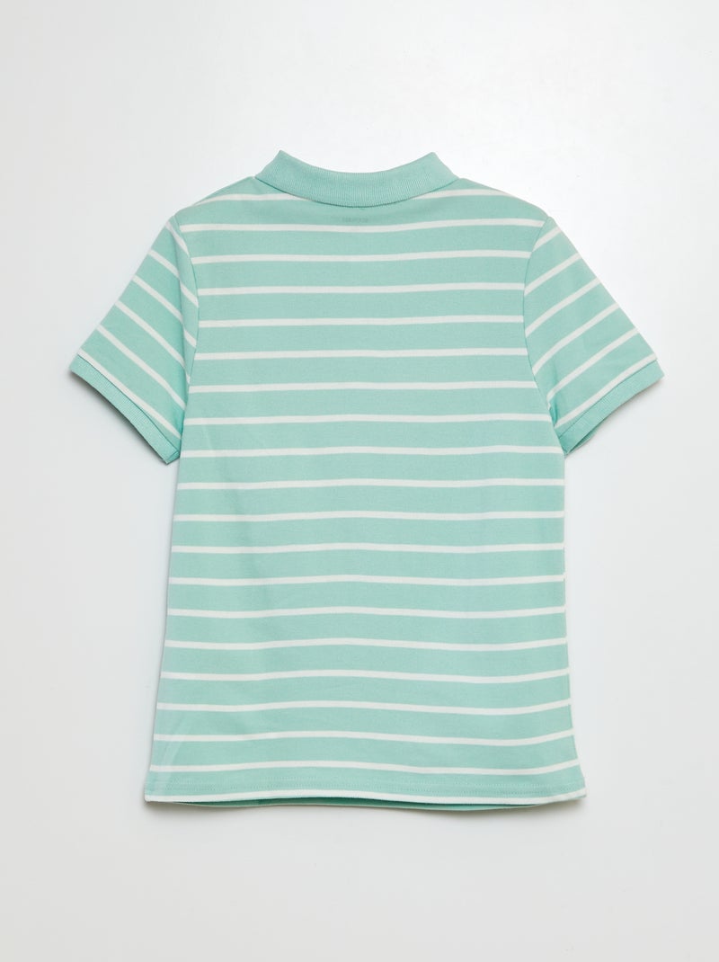 Polo en maille piquée VERT - Kiabi