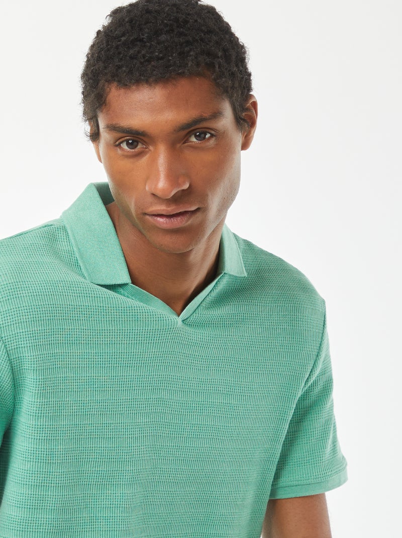 Polo en maille piquée Vert menthe - Kiabi