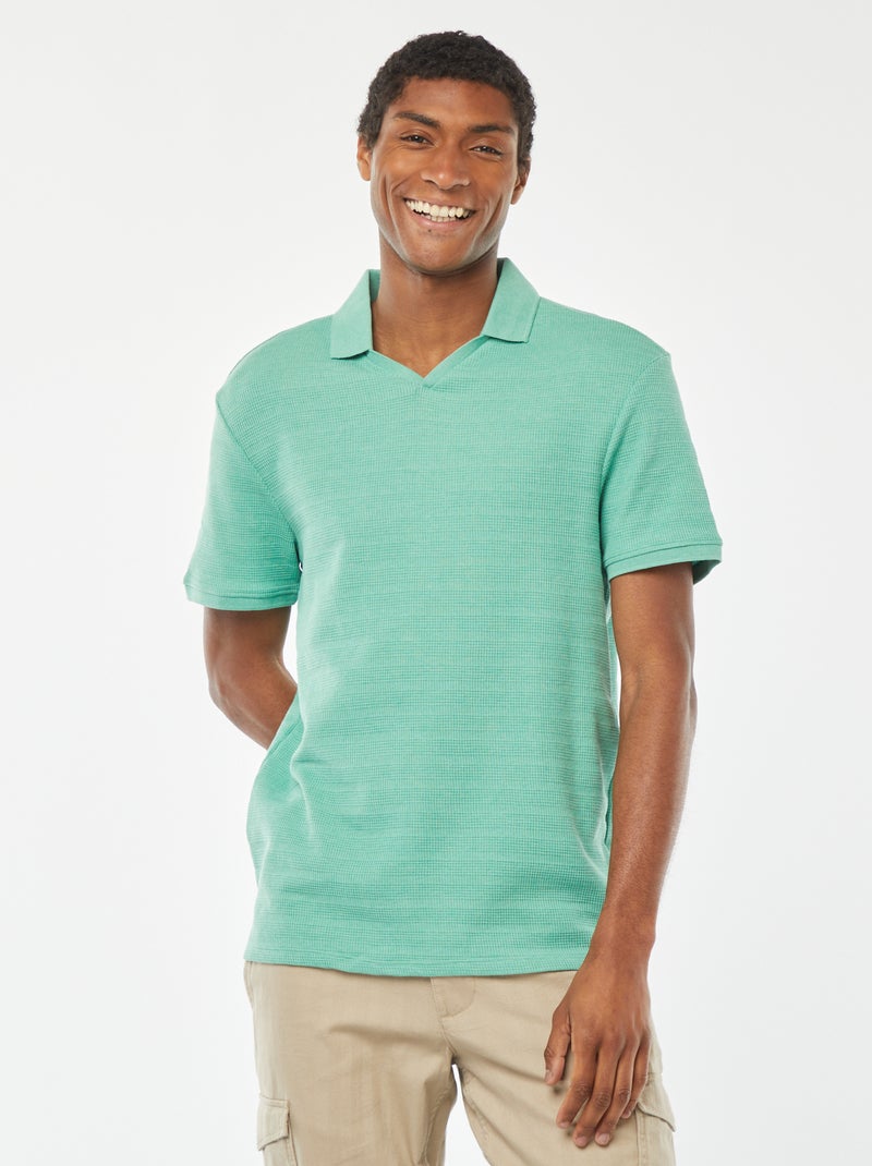 Polo en maille piquée Vert menthe - Kiabi