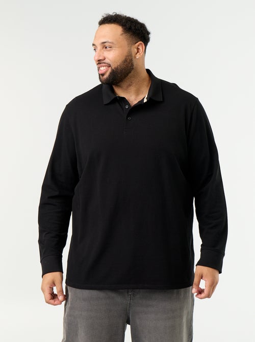 Polo en maille piquet manches longues - Kiabi Polo en maille piquet manches longues - Kiabi