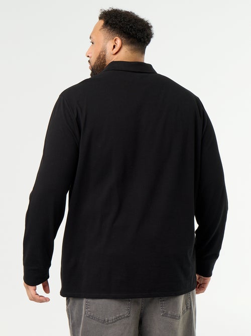 Polo en maille piquet manches longues - Kiabi Polo en maille piquet manches longues - Kiabi