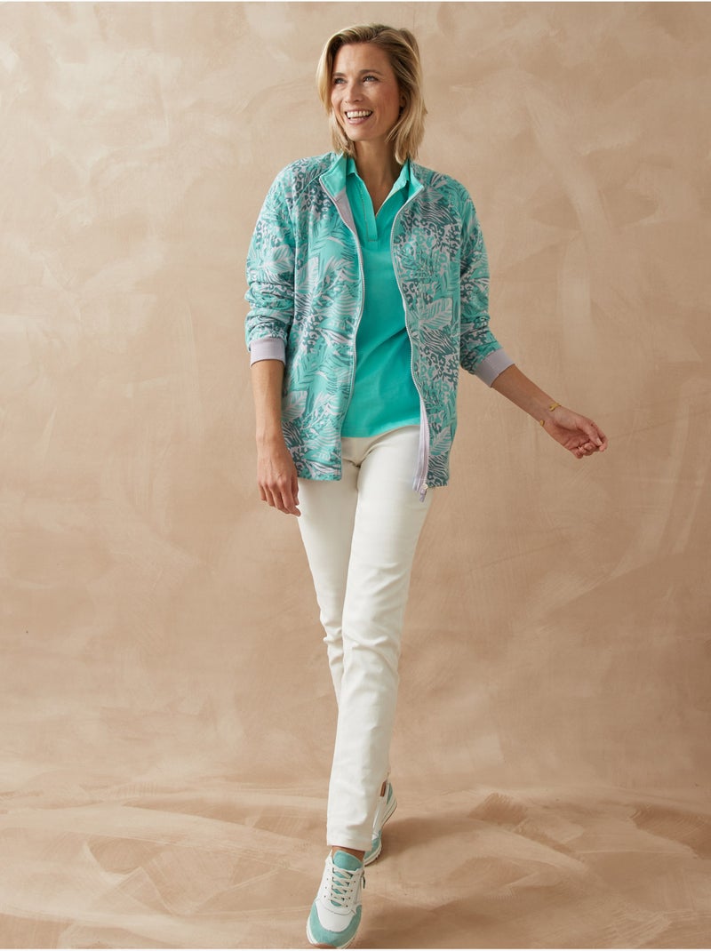 Polo en maille pur coton - DAXON Bleu aqua - Kiabi