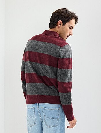 Polo en maille rayée, MO Fashion