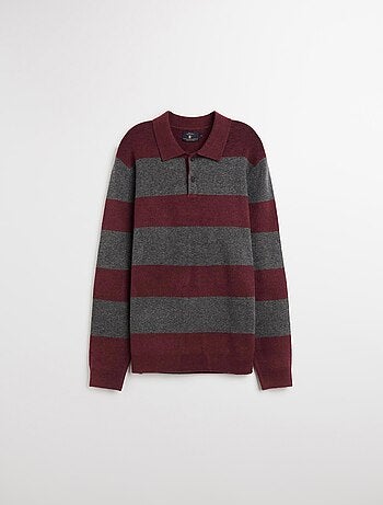 Polo en maille rayée, MO Fashion