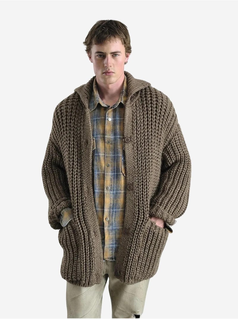 Polo en maille texturée giesto avec poche Marron clair - Kiabi