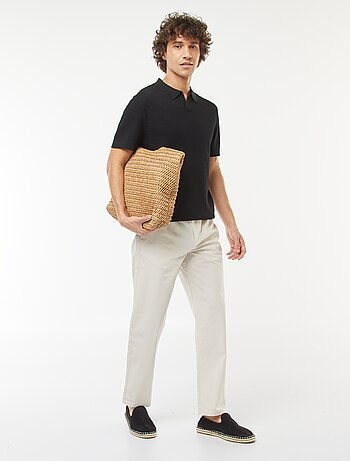 Polo en maille tricot manches courtes