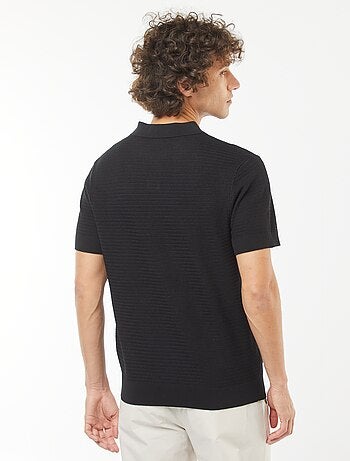 Polo en maille tricot manches courtes