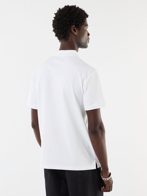 polo en nid d'abeilles avec col zippé - Kiabi