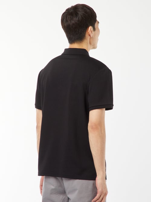 Polo en nid d'abeilles et col zippé - Kiabi