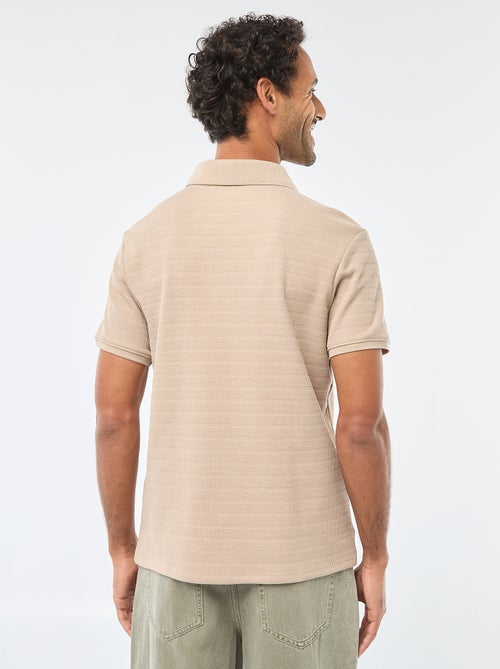 Polo en piqué de coton à manches courtes - Kiabi