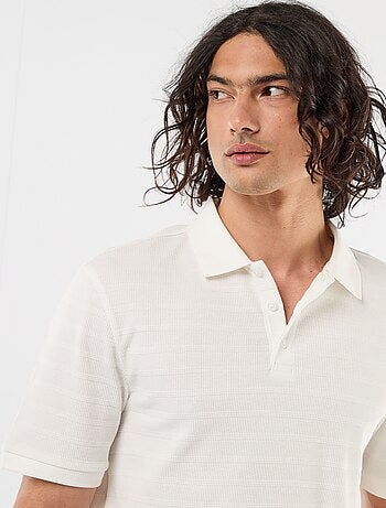 Polo en piqué de coton à manches courtes