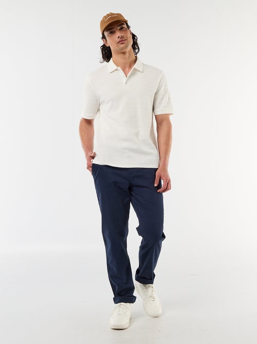 Polo en piqué de coton à manches courtes - Kiabi