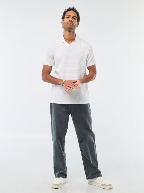 Polo en piqué de coton à manches courtes - Kiabi