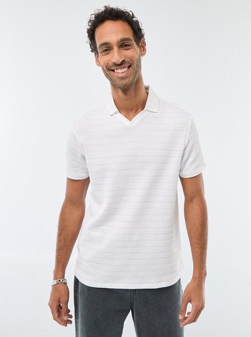 Polo en piqué de coton à manches courtes - Kiabi