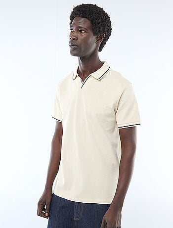 Polo en piqué de coton à manches courtes
