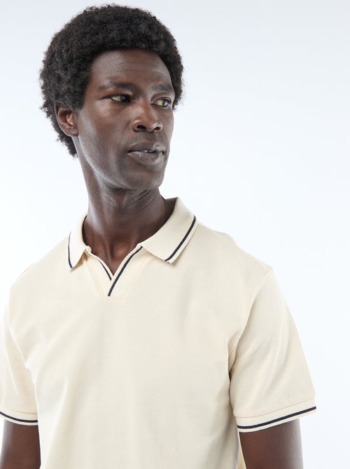 Polo en piqué de coton à manches courtes - Kiabi