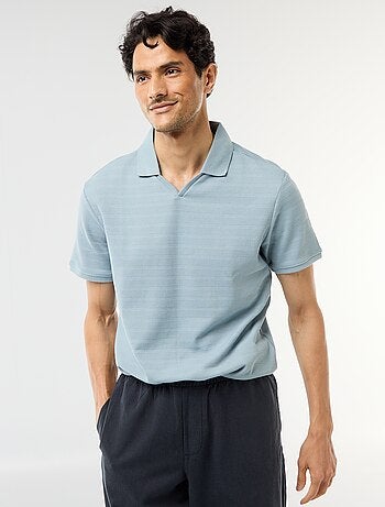 Polo en piqué de coton à manches courtes