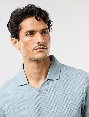 Polo en piqué de coton à manches courtes