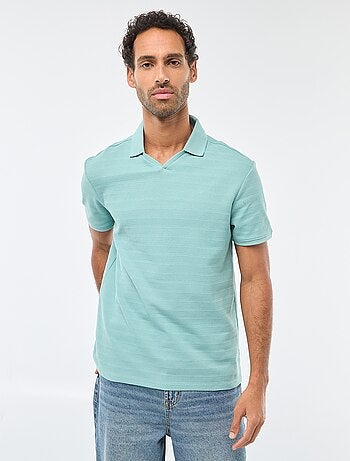 Polo en piqué de coton à manches courtes