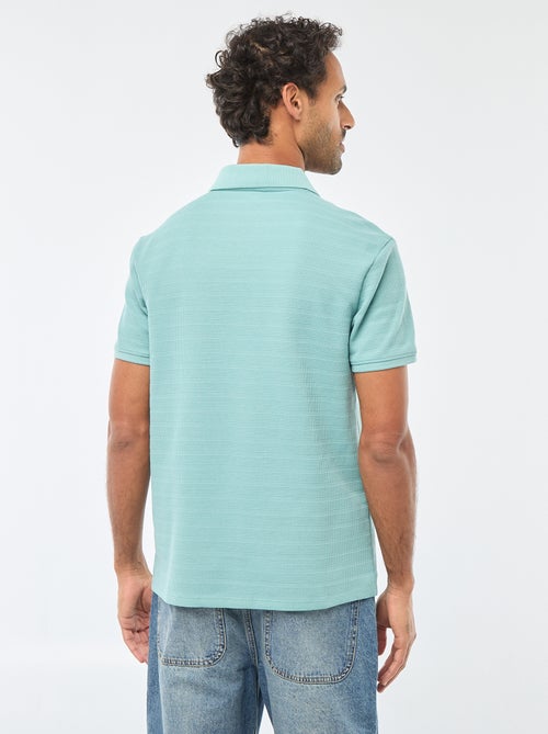 Polo en piqué de coton à manches courtes - Kiabi