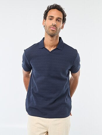 Polo en piqué de coton à manches courtes