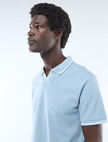 Polo en piqué de coton à manches courtes