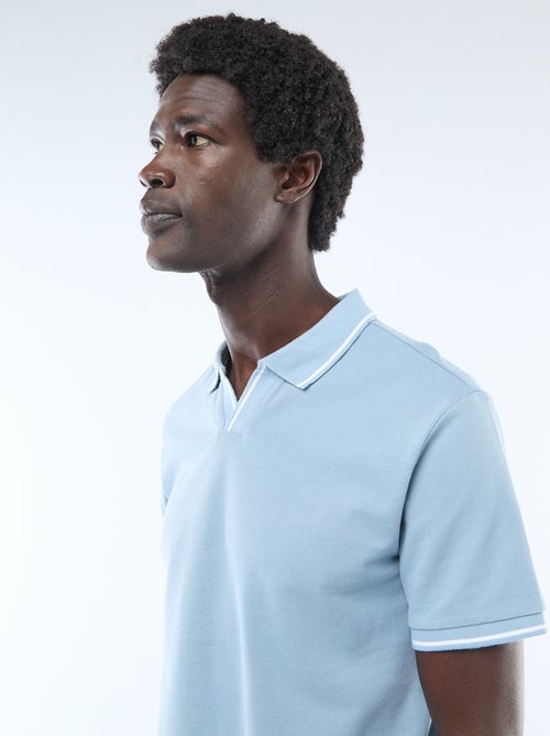 Polo en piqué de coton à manches courtes - Kiabi