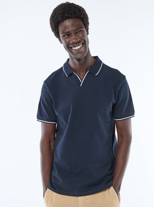 Polo en piqué de coton à manches courtes - Kiabi