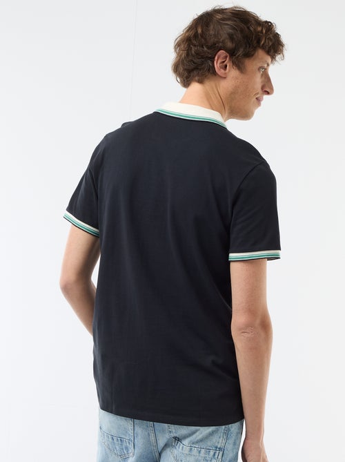 Polo en piqué de coton à manches courtes - Kiabi