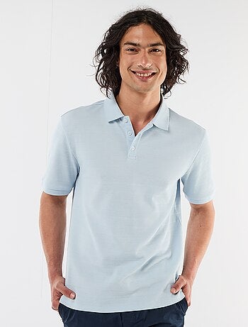 Polo en piqué de coton à manches courtes