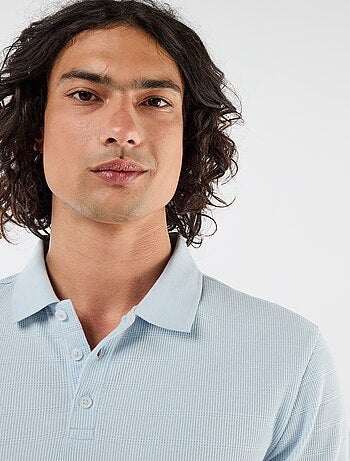 Polo en piqué de coton à manches courtes