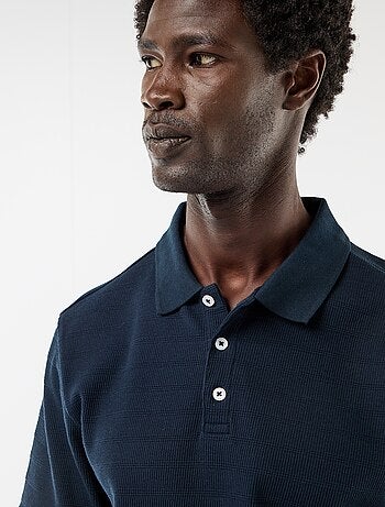 Polo en piqué de coton à manches courtes