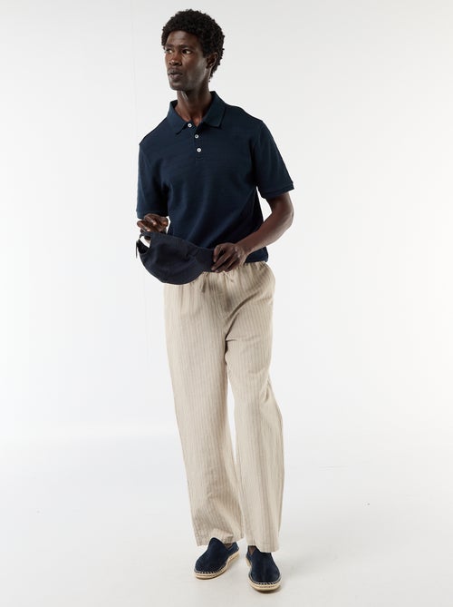 Polo en piqué de coton à manches courtes - Kiabi