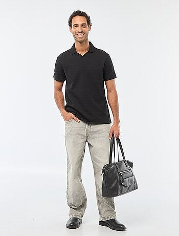 Polo en piqué de coton à manches courtes