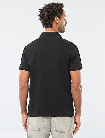Polo en piqué de coton à manches courtes