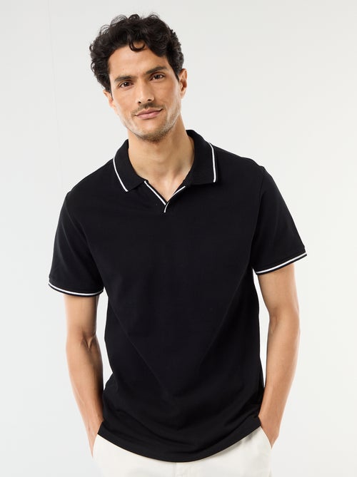 Polo en piqué de coton à manches courtes - Kiabi